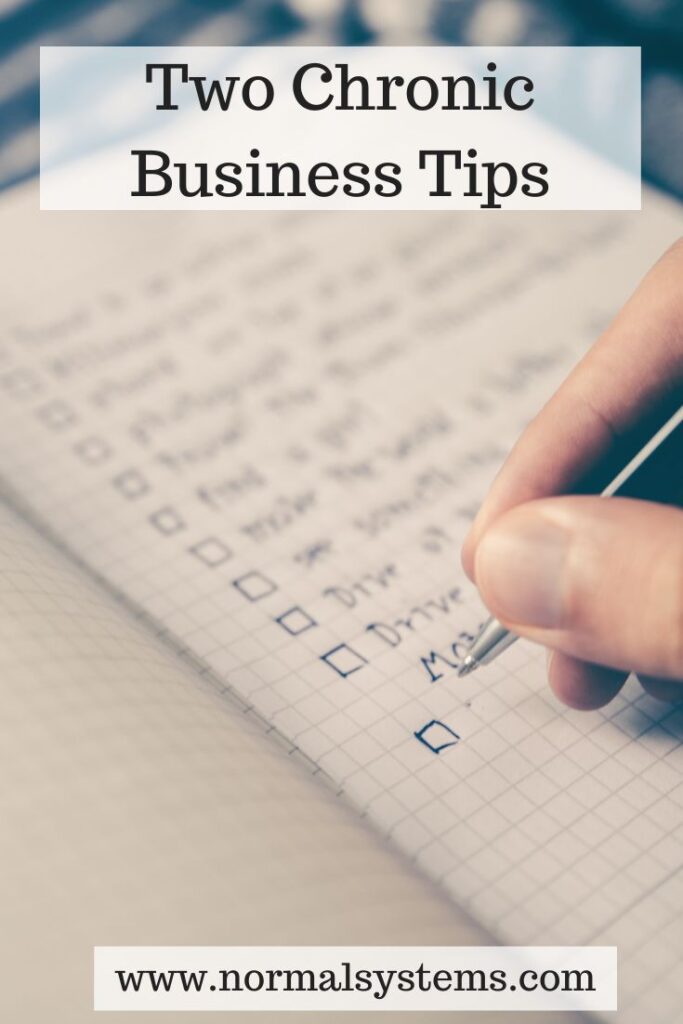 Two Chronic Business Tips